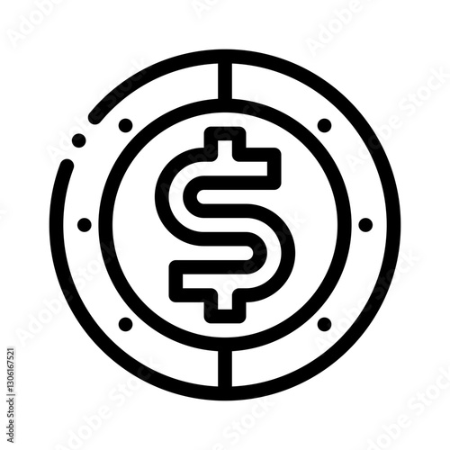 savings goals line icon