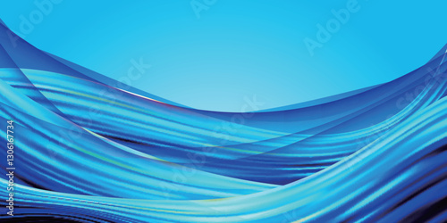 青　波　和柄　背景