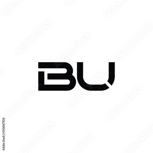 BU monogram logo design letter text name symbol monochrome logotype alphabet character simple logo