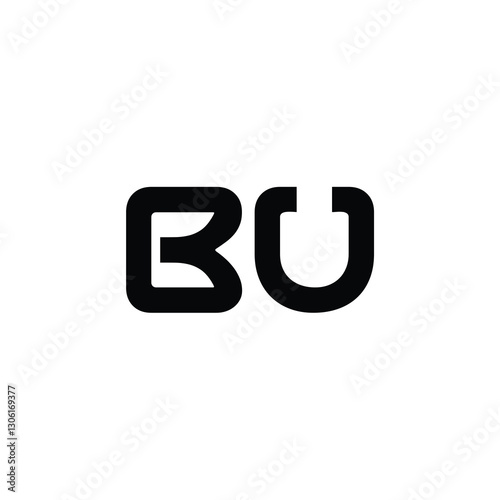 BU monogram logo design letter text name symbol monochrome logotype alphabet character simple logo