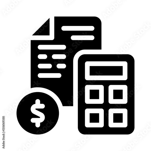 savings goals glyph icon