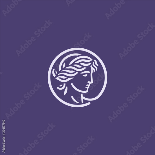 Greek Goddess Artemis Logo – A majestic Artemis logo representing hunt, nature, and strength.