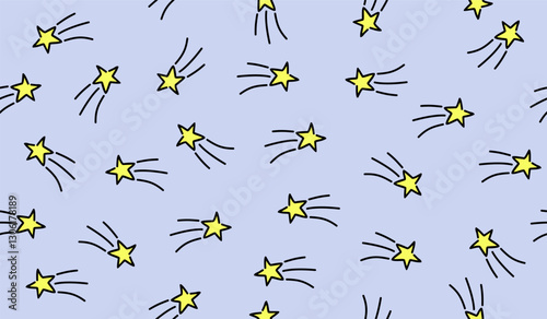 Cute stars pattern background vector design