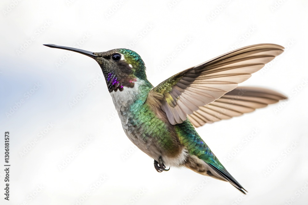 Fototapeta premium a hummingbird with white background