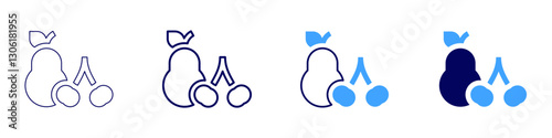 Food ethics icon in 4 different styles. Thin Line, Line, Bold Line, Duotone. Duotone style. Editable stroke