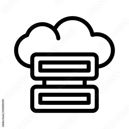 cloud storage line icon