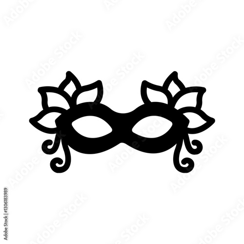 Vector solid black icon for Mask