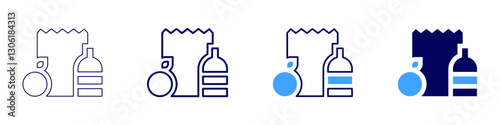 Food law icon in 4 different styles. Thin Line, Line, Bold Line, Duotone. Duotone style. Editable stroke