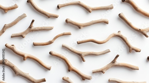 A piece of wall art with a contorted dead tree branch, displayed on a white background, embodying a natural design
