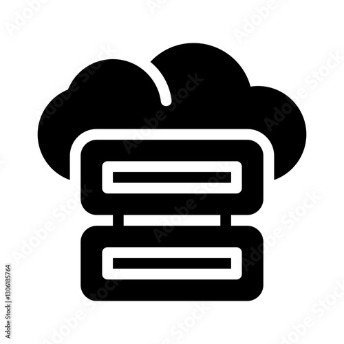 cloud storage glyph icon