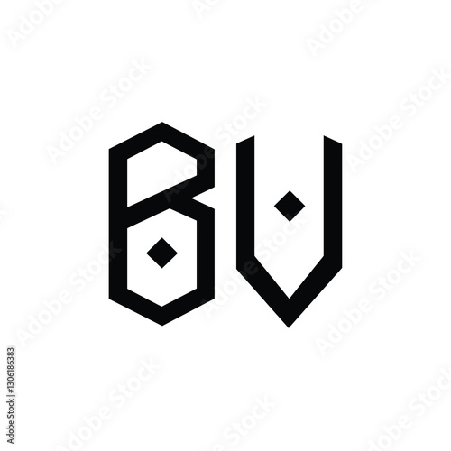 Free Download BV monogram logo design letter text name symbol monochrome logotype alphabet character simple logo - GFXLoad