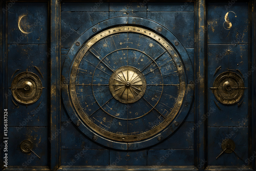 Astrological Clockwork, A Celestial Fusion of Time and Ancient Knowledge Astrological Clockwork, A Celestial Fusion of Time and Ancient Knowledge
