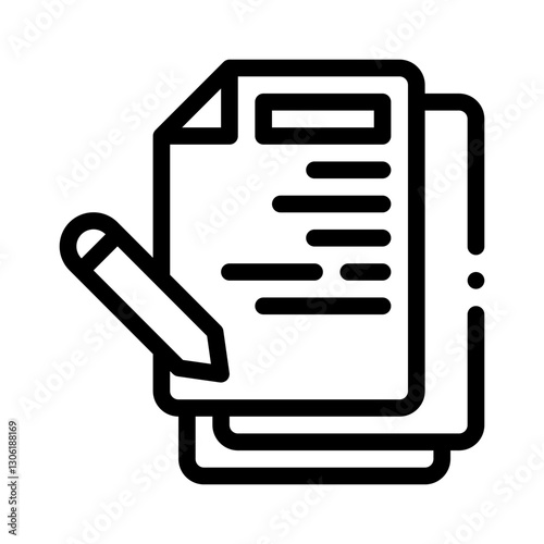 document editing line icon