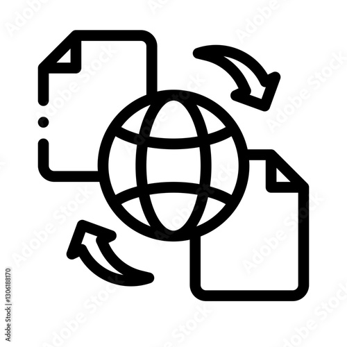 file sharing line icon