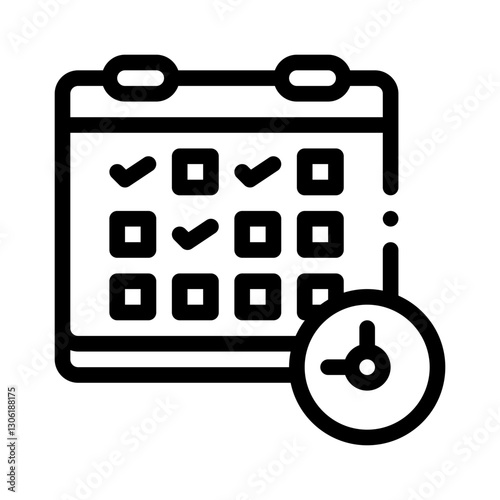 meeting scheduler line icon