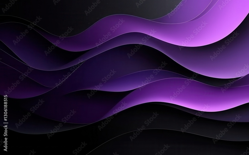 Abstract waves in purple and black gradient creating a modern and dynamic background with smooth curves and flowing shapes for design projects Abstract waves in purple and black gradient creating a modern and dynamic background with smooth curves and flowing shapes for design projects