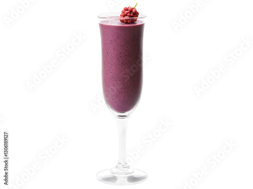 Wallpaper Mural Berry Smoothie in a Tall Glass A tall glass filled with a thick berry smoothie, the deep purple-red liquid Torontodigital.ca