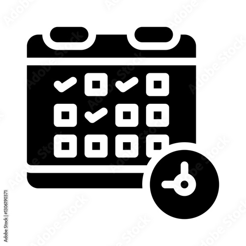 meeting scheduler glyph icon