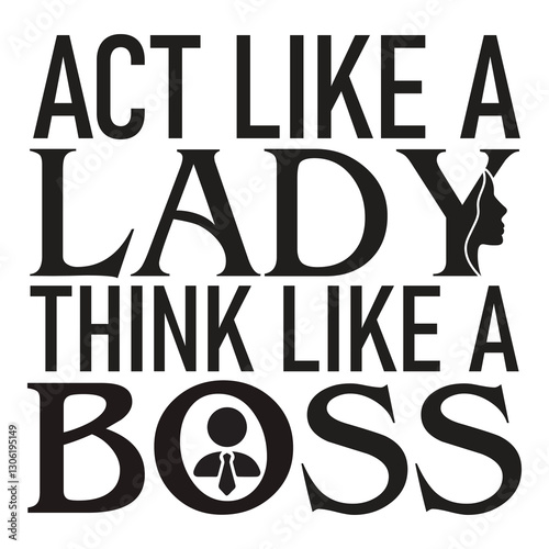 Typography design with motivational quote.
