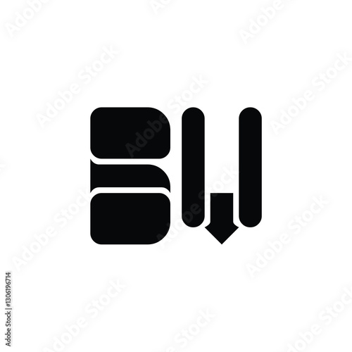 BV monogram logo design letter text name symbol monochrome logotype alphabet character simple logo