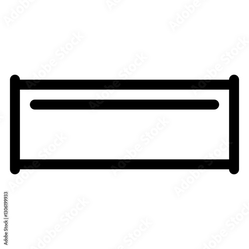 Bold straight pipe icon Ideal for industrial, plumbing, or engineering designs.