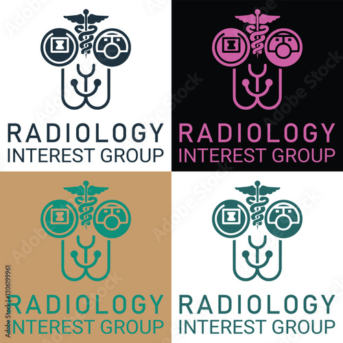 Radiology minimalist logo vector design
