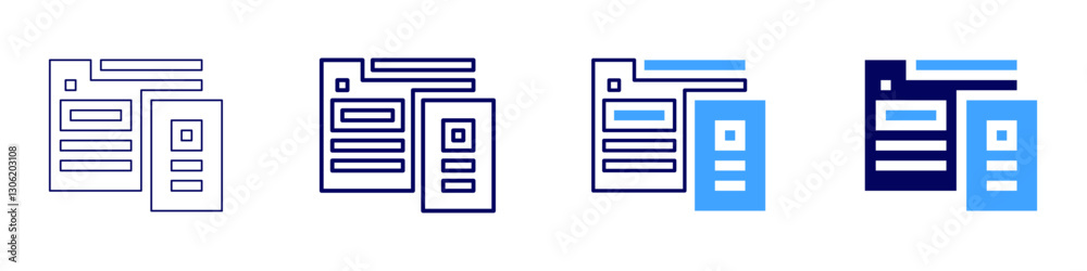 Design composition icon in 4 different styles. Thin Line, Line, Bold Line, Duotone. Duotone style. Editable stroke Design composition icon in 4 different styles. Thin Line, Line, Bold Line, Duotone. Duotone style. Editable stroke