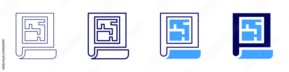 Design grids icon in 4 different styles. Thin Line, Line, Bold Line, Duotone. Duotone style. Editable stroke Design grids icon in 4 different styles. Thin Line, Line, Bold Line, Duotone. Duotone style. Editable stroke