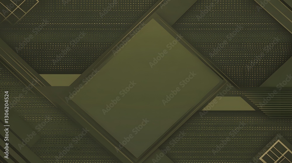 Naklejka premium Abstract Olive Green Geometric Background Design