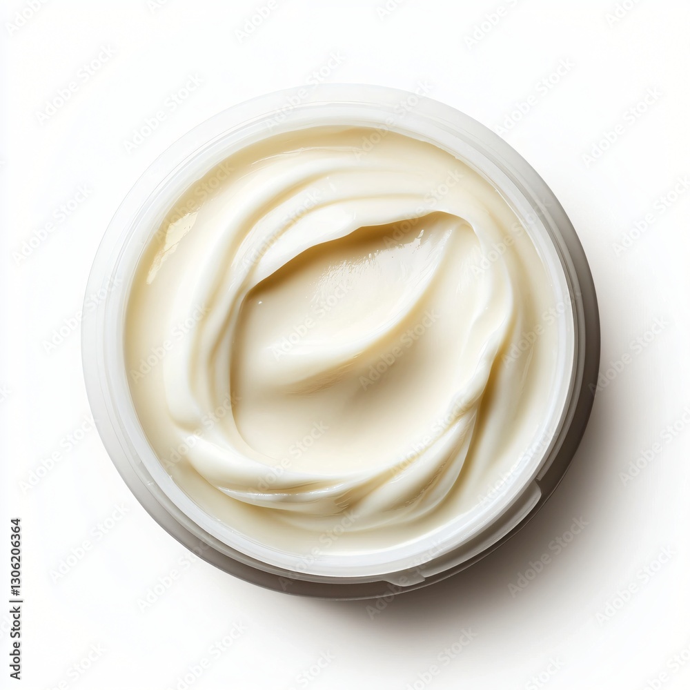Creamy Moisturizing Face Cream in Jar Skincare Product Beauty Texture Creamy Moisturizing Face Cream in Jar Skincare Product Beauty Texture