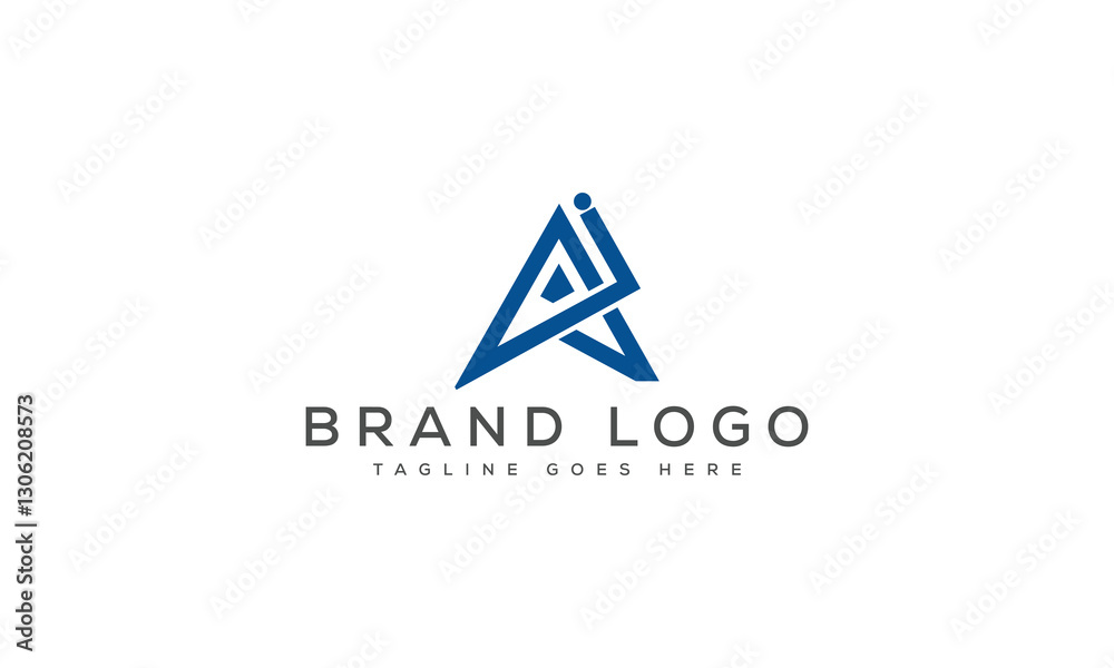 Fototapeta premium letter AI logo design vector template design for brand.