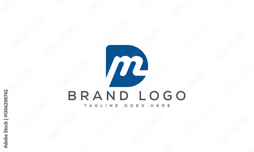 letter DM logo design vector template design for brand. letter DM logo design vector template design for brand.