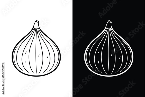Timeless Fig Sketch Thin Line Icon for Modern Graphics