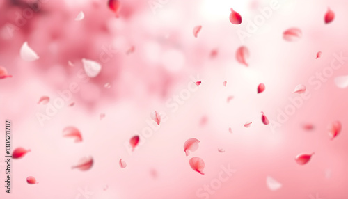 깊이감,평화로운,봄,부드러운,꿈같은,우아한,빨간색,로맨틱,바람,핑크색,떠다니는,예술적,에테리얼,춤추는,그라데이션,꽃잎,벚꽃