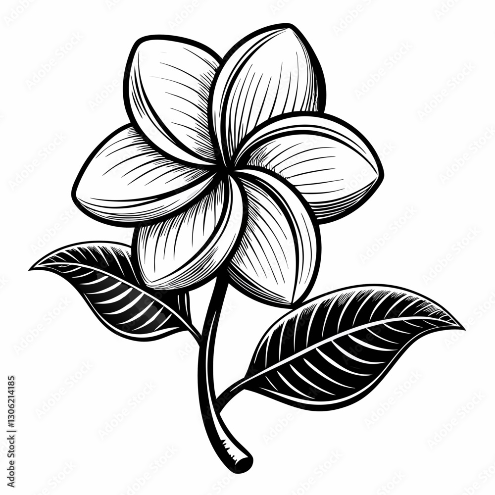 Obraz premium black and white flower