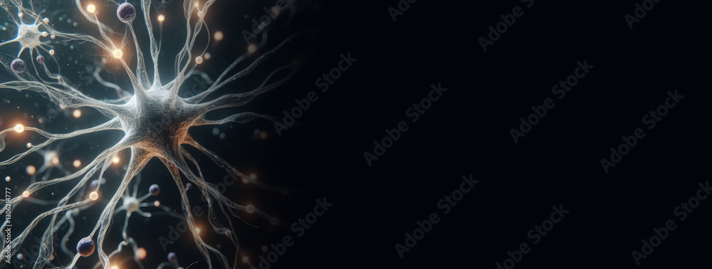 Fototapeta premium neurons and synapse like structures depicting brain chemistry
