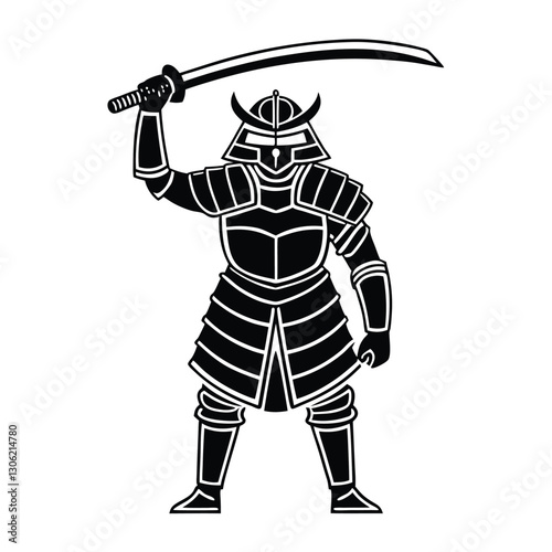 Epic Samurai Sword Silhouette Traditional Japanese Warrior
