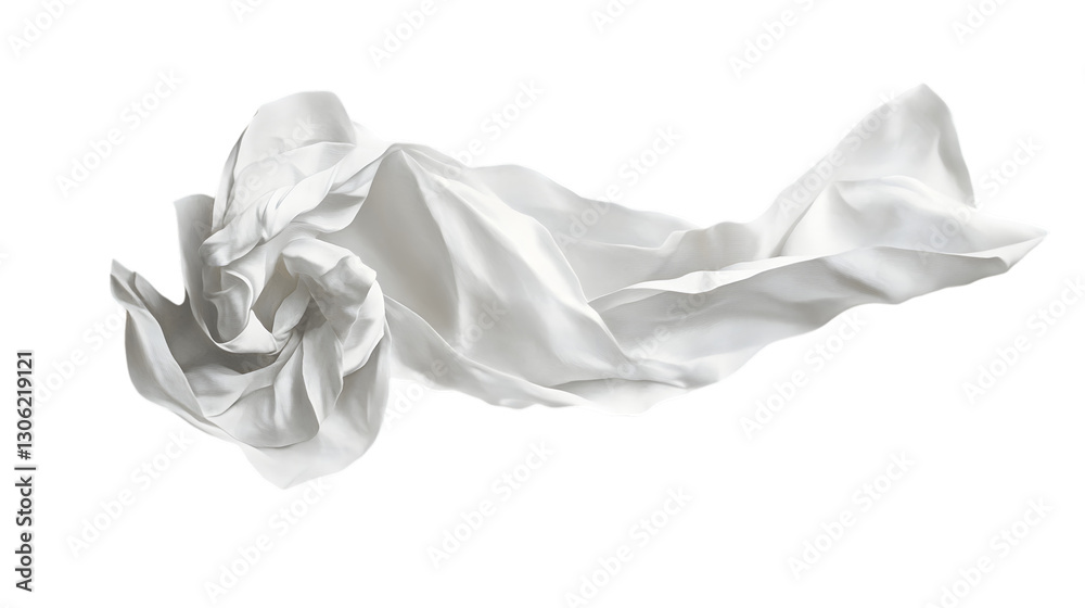 A delicate white paper sheet drifting down, gently twisting. --ar 16:9 A delicate white paper sheet drifting down, gently twisting. --ar 16:9