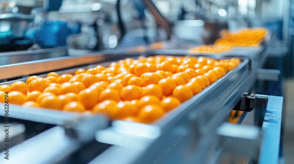 Fototapeta premium State-of-the-art food processing facility with automated