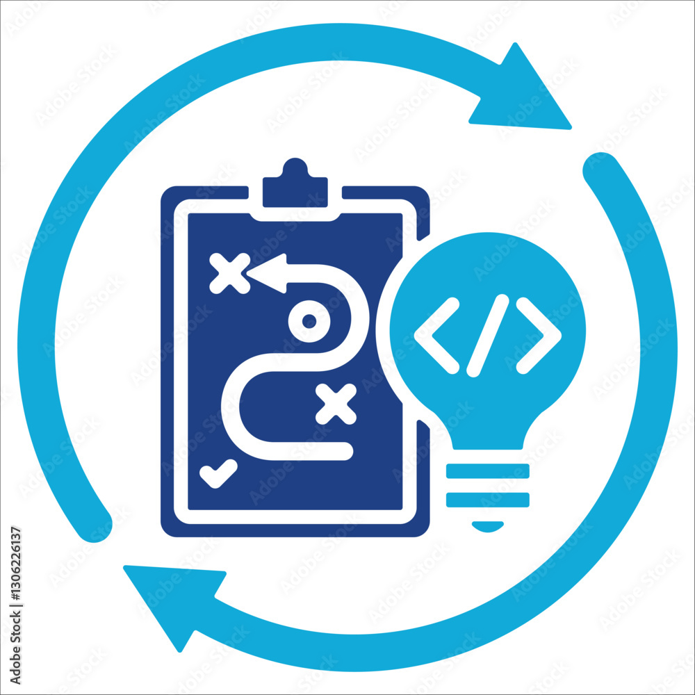 Planning Simple Icon Vector Illustration Concept Planning Simple Icon Vector Illustration Concept