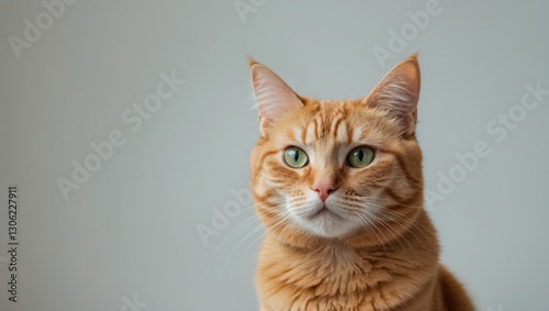Orange Male Cat in a Studio Setting