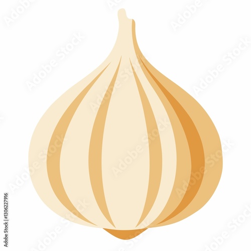 A garlic illustration isolated on white background