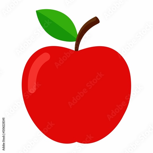 An apple illustration isolated on white background