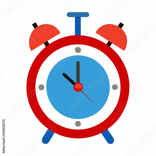 A alarm clock illustration isolated on white background