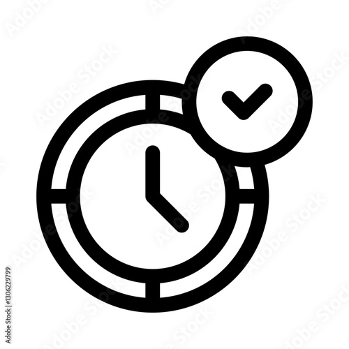 productivity timer line icon