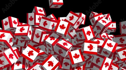 CANADA FLAG VIDEO TRANSITION ALPHA CHANNEL TRANSPARENT BACKGROUND