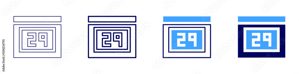 Islamic calendar icon in 4 different styles. Thin Line, Line, Bold Line, Duotone. Duotone style. Editable stroke Islamic calendar icon in 4 different styles. Thin Line, Line, Bold Line, Duotone. Duotone style. Editable stroke