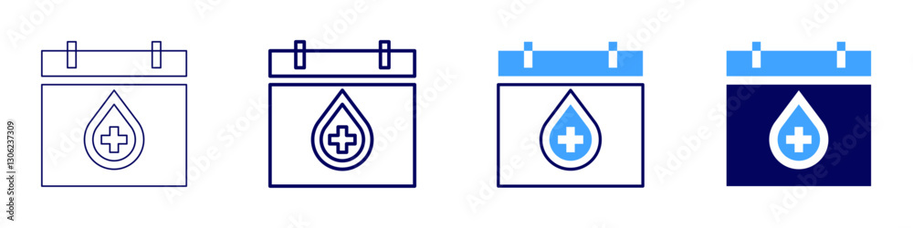 Mindful calendar icon in 4 different styles. Thin Line, Line, Bold Line, Duotone. Duotone style. Editable stroke Mindful calendar icon in 4 different styles. Thin Line, Line, Bold Line, Duotone. Duotone style. Editable stroke