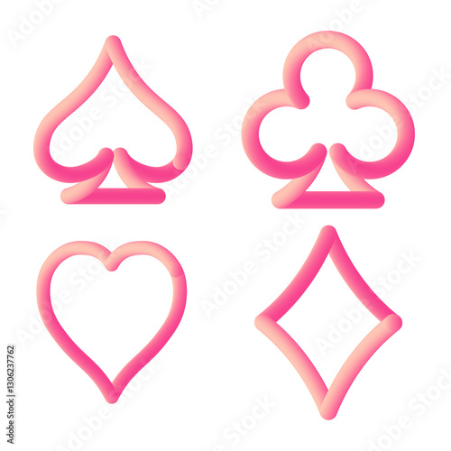 Playing Card Suit Symbols on Black Background – Casino & Poker Theme