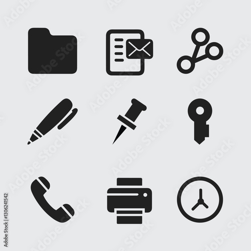 Free Office Line Icon Vector